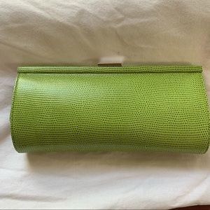 Banana Republic lime green clutch